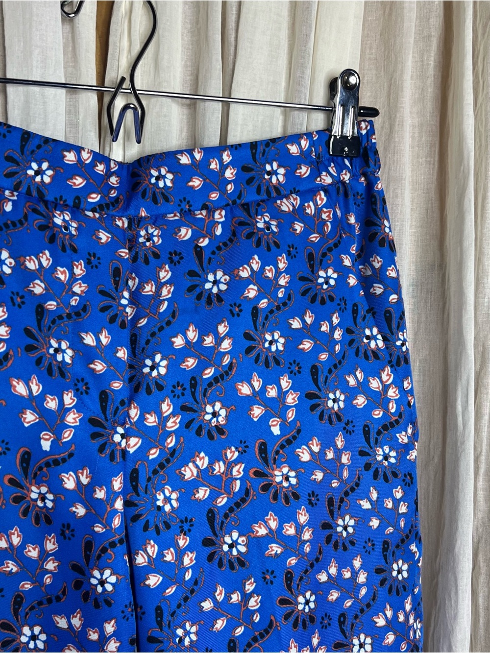 J.crew Blue Floral Straight Leg Pants - Picture 2 of 5